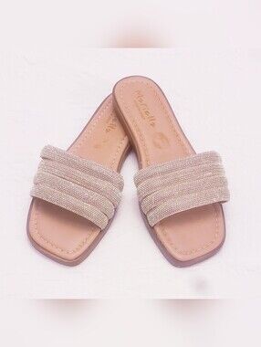 MARELLA Gold-Tone Beaded Slide Sandals - Women's